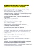 RASMUSSEN PATHO UPDATED ACTUAL FINAL PAPER QUESTIONS AND SOLUTIONS GUARANTEE