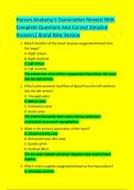 Human Anatomy II Examination Newest With  Complete Questions And Correct Detailed  Answers&vert; Brand New Version 
