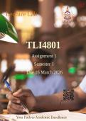 TLI4801 Assignment 1 2026 Semester 1 Due 16 March 2026