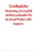 Marketing 3rd Edition Test Bank &ndash; Greg Elliott&comma; Sharyn Rundle-Thiele&comma; David Waller &ndash; Full Exam Bank with Answers