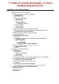 Test Bank&colon; Intimate Relationships &lpar;3rd Edition&rpar; &ndash; Thomas Bradbury & Benjamin Karney