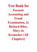 Test Bank for Forensic Accounting and Fraud Examination &lpar;2nd Edition&rpar; by Riley & Kranacher
