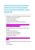New Jersey Electrical Business Permit Exam  Questions And Correct Answers &lpar;Verified  Answers&rpar; Plus Rationales 2026 Q&A &vert; Instant  Download Pdf 