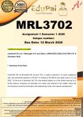 MRL3702 Assignment 1 &lpar;COMPLETE ANSWERS&rpar; Semester 1 2026 - DUE 12 March 2026