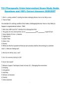TCI &lpar;Therapeutic Crisis Intervention&rpar; Exam Study Guide &ndash; 2026&sol;2027 with Questions and 100&percnt; Correct Verified Answers