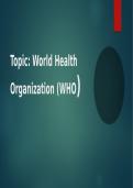 WHO for world