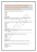 PSYCHOLOGY &vert; QUESTIONS WITH CORRECT CHOICES&vert; LATEST UPDATE 100&percnt; VERIFIED &vert; Graded A&plus; Pass &vert; 2025 -2026