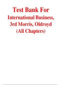 Test Bank for International Business&comma; 3rd Edition by Shad Morris&comma; James Oldroyd&vert; &vert; All Chapters 1-20&vert; LATEST &vert;2026