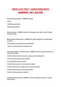 ENTR 3310 TEST 1 QUESTIONS WITH ANSWERS 100&percnt; SOLVED 