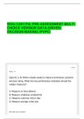  WGU C207&vert;PA&vert; PRE-ASSESSMENT MULTI CHOICE VERSION DATA-DRIVEN DECISION MAKING &lpar;PVPC&rpar; &vert; EXAM QUESTIONS AND ANSWERS &vert; 2026