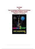 Cost Accounting&colon; Foundations & Evolutions 10e &ndash; Kinney&comma; Raiborn & Dragoo&comma; &ndash; complete test bank and exam preparation material