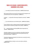 MGIS 3310 EXAM 1 QUESTIONS WITH ANSWERS 100&percnt; PASS 