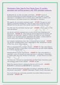 Washington State Specific Real Estate Exam 33 realistic questions and verified answers with 100&percnt; complete solutions&period;