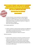 WGU D118 ADULT PRIMARY CARE OBJECTIVE ASSESSMENT  Comprehensive Resource To Help You Ace 2026-2027  Includes Frequently Tested Questions With ELABORATED  100&percnt; Correct COMPLETE SOLUTIONS  Guaranteed Pass First Attempt&excl;&excl;  Current Update&excl;&excl;