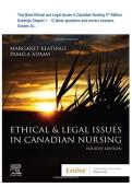 Test Bank for Ethical & Legal Issues in Canadian Nursing 4th Edition &ndash; Margaret Keatings & Pamela Adams &vert; Latest Update 2026 &vert; A&plus; Exam Prep