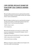 CSPR CERTIFIED SPECIALIST PAYMENT REP EXAM SCRIPT 2026 COMPLETE ANSWERS VERIFIED