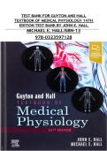 Medical Physiology &ndash; Guyton and Hall Textbook of Medical Physiology &lpar;14th Edition&rpar; Test Bank &vert; Complete Practice Questions and Answers