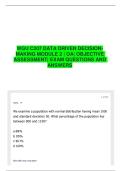 WGU C207 DATA DRIVEN DECISION-MAKING MODULE 2 &vert; OA&vert; OBJECTIVE ASSESSMENT&vert; EXAM QUESTIONS AND ANSWERS &vert; LATEST UPDATE