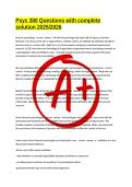 Psyc 380 Questions with complete solution 2025&sol;2026