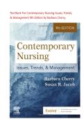 Test Bank For Contemporary Nursing Issues&comma; Trends&comma; & Management 9th Edition by Barbara Cherry&comma; Susan Jacob 9780323776875 Chapter 1-28 Complete Guide&period;