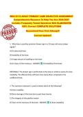WGU D118 ADULT PRIMARY CARE OBJECTIVE ASSESSMENT  Comprehensive Resource To Help You Ace 2026-2027  Includes Frequently Tested Questions With ELABORATED  100&percnt; Correct COMPLETE SOLUTIONS  Guaranteed Pass First Attempt&excl;&excl;  Current Update&excl;&excl; 