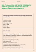 BRM- Final exam 2026 -2027 LATEST VERSION WITH  COMPLETE QUESTIONS AND CORRECT DETAILED  ANSWERSVERIFIED 100&percnt; GRADED A&plus;