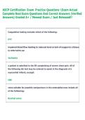 ASCP Certification Exam Practice Questions Exam Actual  Complete Real Exam Questions And Correct Answers &lpar;Verified  Answers&rpar; Graded A&plus; &sol; Newest Exam &sol; Just Released&excl;&excl; 