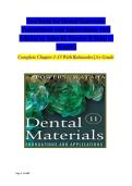 Test Bank for Dental Materials&colon; Foundations and Applications 11th Edition by Powers John & Wataha John&vert; 9780323316378&vert; All Chapters 1-15&vert;LATEST
