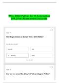 WGU D522 Python for IT Automation &vert; PA &vert; Pre- Assessment Accurate 2026