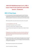 NUR 2392 Multidimensional Care II &lpar;MDC 2&rpar; Exam 3 Final &ndash; Rasmussen &ndash; 2026&sol;2027 Practice Questions with Verified Answers