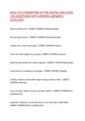 WGU D373 MARKETING IN THE DIGITAL ERA EXAM 150 QUESTIONS WITH VERIFIED ANSWERS 2025&sol;2026&comma;100&percnt;CORRECT