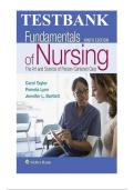 Test Bank Fundamentals of Nursing 9th Edition by Carol Taylor Pamela Lynn Jennifer Bartlett&vert;&vert;ISBN NO-&vert;&vert;ISBN NO-&vert;&vert;Complete Guide A