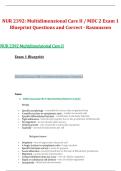 NUR 2392 Multidimensional Care II &lpar;MDC 2&rpar; Exam 1 &ndash; Rasmussen &ndash; 2026&sol;2027 Blueprint Questions with Correct Answers