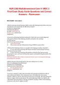 NUR 2392 Multidimensional Care II &lpar;MDC 2&rpar; Final Exam &ndash; Rasmussen &ndash; 2026&sol;2027 Study Guide with Questions and Correct Answers