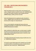 TEST - GBA 1 - PRACTICE EXAM&colon; DIRECTING BENEFITS  PROGRAMS PART 1