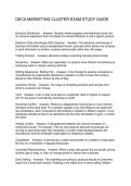 DECA MARKETING CLUSTER EXAM STUDY GUIDE