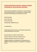 COMPTIA CERTMASTER CE SECURITY&plus; DOMAIN 2&period;0 THREATS&comma;  VULNERABILITIES&comma; AND MITIGATIONS ASSESSMENT