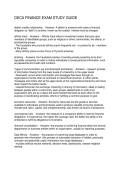 DECA FINANCE EXAM STUDY GUIDE