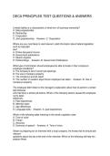 DECA PRINCIPLES TEST QUESTIONS & ANSWERS