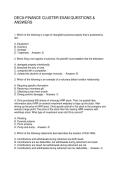 DECA-FINANCE CLUSTER EXAM QUESTIONS & ANSWERS