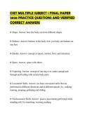 CSET MULTIPLE SUBJECT 1 FINAL PAPER 2026 PRACTICE QUESTIONS AND VERIFIED CORRECT ANSWERS