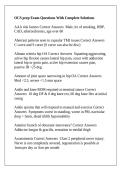 OCS prep Exam Questions With Complete Solutions