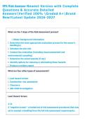 EPA Risk Assessor Newest Version with Complete  Questions & Accurate Detailed  AnswersVerified 100&percnt; Graded A&plus;Brand  New&excl;&excl;Latest Update 2026-2027  