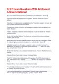SFST Exam Questions With All Correct Answers Rated A&plus;