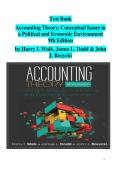Test Bank for Accounting Theory&colon; Conceptual Issues in a Political and Economic Environment 9th Edition by Harry I&period; Wolk&comma; James L&period; Dodd & John J&period; Rozycki &vert; Complete Question Coverage &vert; Most Recent Version