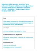 RESNA ATP EXAM - Assistive Technology Terms   Newest Version with Complete Questions  & Accurate Detailed AnswersVerified  100&percnt; Graded A&plus;Brand New&excl;&excl;Latest  Update 2026-2027  