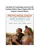 Test Bank For Psychology Around Us 4th Canadian Edition &lpar;Nancy Ogden&comma;2026&rpar; All Chapters &vert; Newest Edition