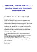 NURS 5433 FNP II Actual FINAL EXAM PRACTICE &ndash; University of Texas at Arlington &vert; Comprehensive Review & Verified Guide