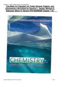 Test Bank for Chemistry for Today&colon; General&comma; Organic&comma; and Biochemistry 9th Edition by Spencer L&period; Seager&comma; Michael R&period; Slabaugh & Maren S&period; Hansen &vert; Chapters 1&ndash;25 Complete &vert; Latest Verified Answers &vert; ISBN 9781305960060