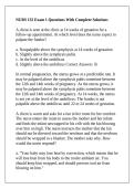 NURS 132 Exam 1 Questions With Complete Solutions